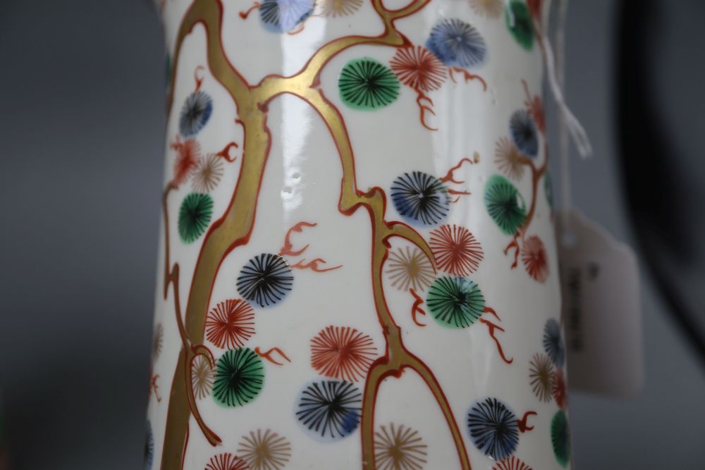 A pair of 19th century Japanese Imari sleeve vases, height 30cm